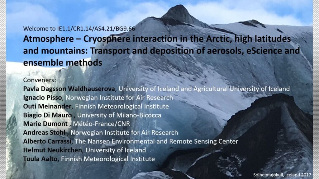 Our ‘Atmosphere – Cryosphere interaction session’ at the EGU for the first time